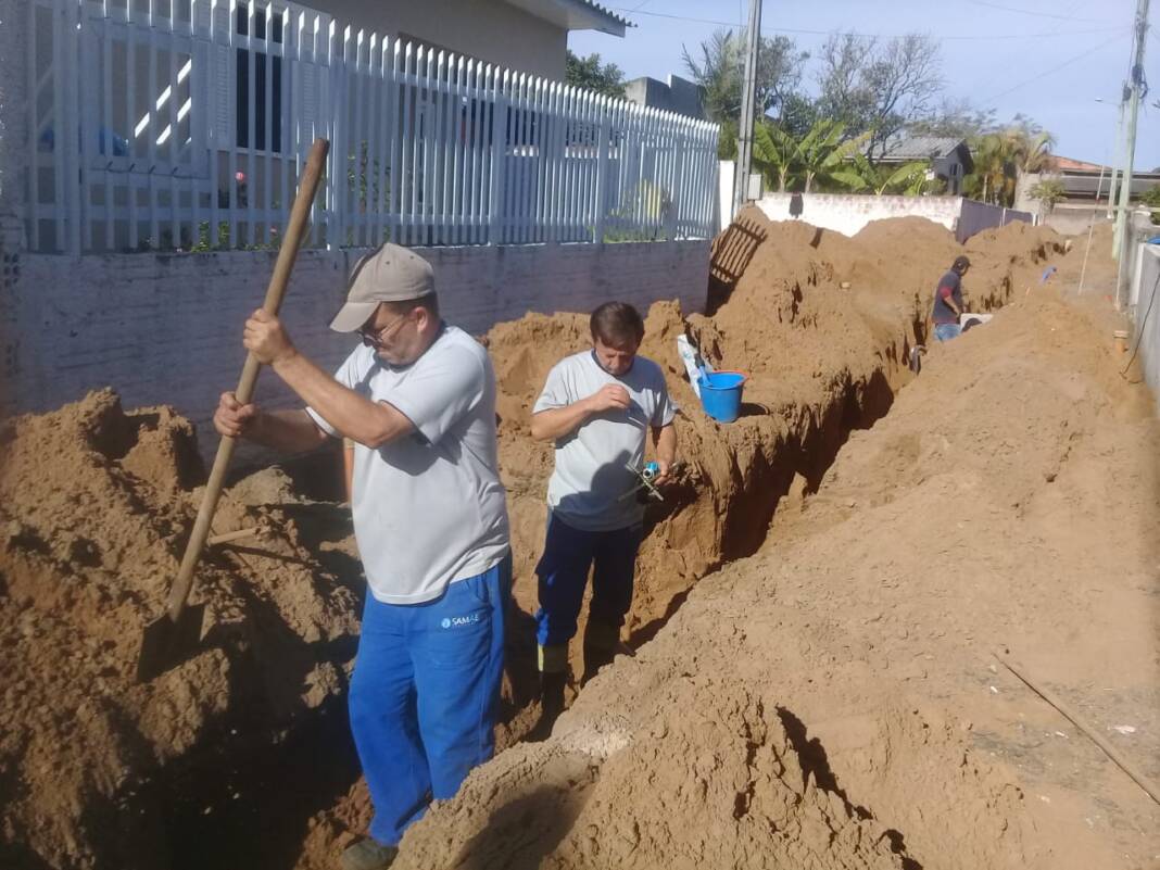 Implantação de rede de saneamento