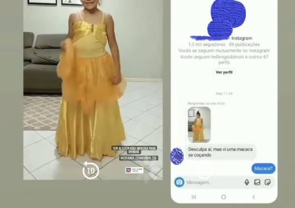 racismo menina criciuma