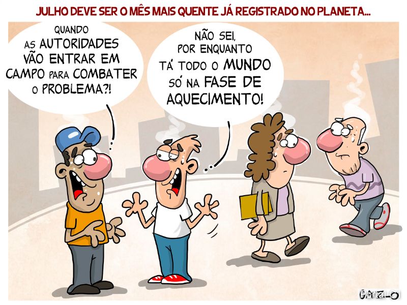 5677 CHARGE JULHO MÊS MAIS QUENTE JÁ REGISTRADO PLANETA MUNDO FASE DE AQUECIMENTO 28-07-2023 (1)