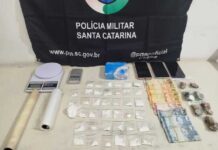 Polícia Militar apreende mais de 500 gramas de drogas e prende três pessoas em Sombrio