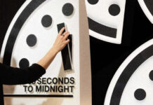 Relógio do Apocalipse marca 85 segundos para a meia-noite, o ponto mais próximo do “fim do mundo”