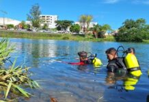 Bombeiros realizam buscas por homem desaparecido após afogamento no Rio Araranguá