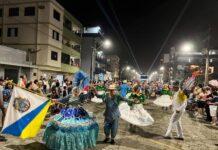 Blocos e escola de samba brilham na avenida durante o Carnarroio 2026