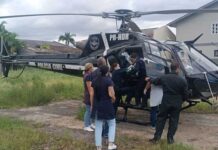 Bebê de 9 meses é transferido de helicóptero após capotamento em Morro Grande