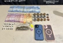 Operação com apoio do Canil termina com dupla detida por tráfico de drogas em Passo de Torres