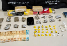 Polícia apreende mais de 2,6 quilos de maconha e dezenas de buchas de cocaína em Araranguá