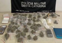 Homem é preso com mais de 1,7 kg de drogas e revólver em Balneário Gaivota
