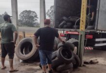 Turvo recolhe pneus em ação de combate ao mosquito da dengue