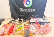 Homem é abordado vendendo 8 kg de carne por R$ 50 e PM descobre furto em Araranguá